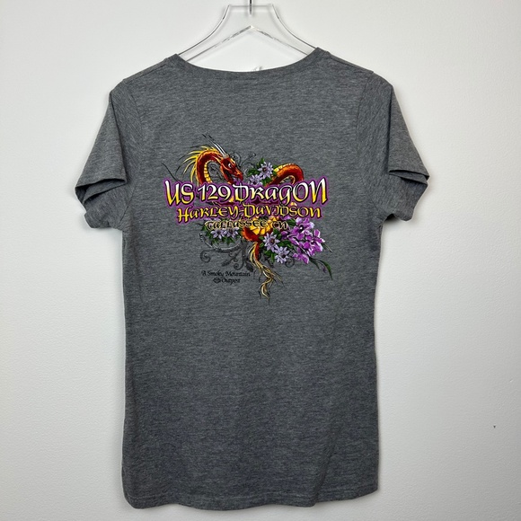 Gorgeous Tail of the Dragon US 129 Authentic Harley-Davidson Women's Tee Large - Picture 3 of 7